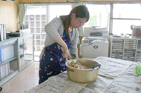 しょうが焼き作製中