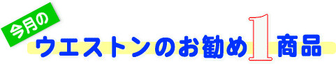 ウエストンお勧め商品のタイトル画像